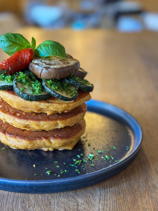 Herzhafte Pancake-Backmischung - glutenfrei und vegan